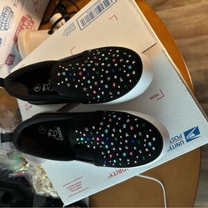 Art Class Black Kids Sneakers with Colorful Stars